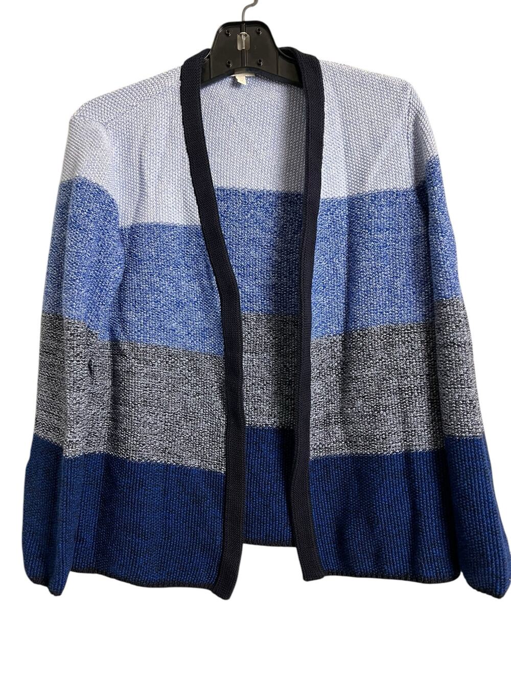 Talbots Factory Knit Cardigan Sweater Open Front M Medium Twee Academia Retro